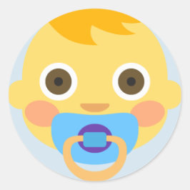 Niedlich Baby Emoji Runder Aufkleber