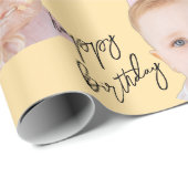 Niedlich Baby Face Birthday | Personalisiertes Fot Geschenkpapier (Rolleneckpunkt)