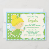 Niedlich, Baby Fairy Geburtstagsparty Einladungen (Vorderseite)