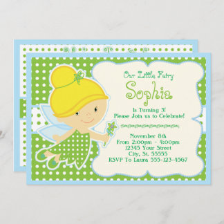 Niedlich, Baby Fairy Geburtstagsparty Einladungen