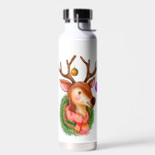 Niedlich Baby Fawn Weihnachtsschmuck Trinkflasche (Links)