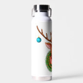 Niedlich Baby Fawn Weihnachtsschmuck Trinkflasche (Vorne)
