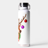 Niedlich Baby Fawn Weihnachtsschmuck Trinkflasche (Rückseite)