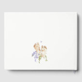 Niedlich Baby Feet Blue Floral Boy Babydusche Gästebuch (Rückseite)