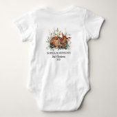 Niedlich Baby First Christmas Deer Blumenwelt Mode Baby Strampler (Rückseite)