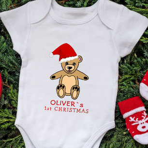 Niedlich Baby First Christmas Teddy Bear Weihnacht Strampler