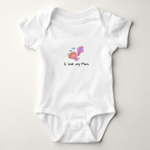 Niedlich Baby Fish I Liebe meine Mimi Strampler
