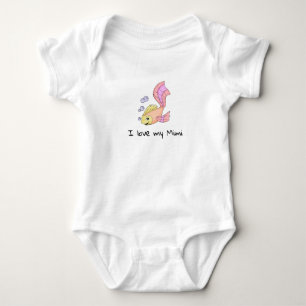 Niedlich Baby Fish I Liebe meine Mimi Strampler