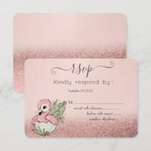 Niedlich Baby Flamingo Rose Gold Glitzer UAWG