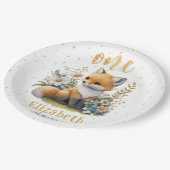 Niedlich Baby Fox 1. Geburtstag Party Paper Teller (Schrägansicht)