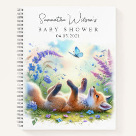 Niedlich Baby Fox Babydusche Gästebuch Notizblock