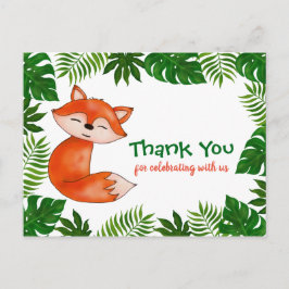 Niedlich Baby Fox | Babydusche | Vielen Dank Postkarte