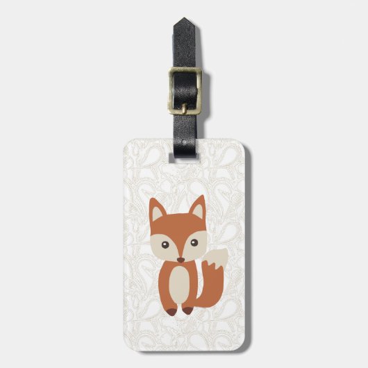 Niedlich Baby Fox Gepäckanhänger (Vorderseite vertikal)