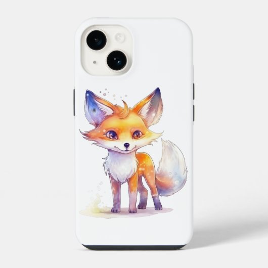 Niedlich Baby Fox iPhone 14 Fall Hülle (Rückseite)