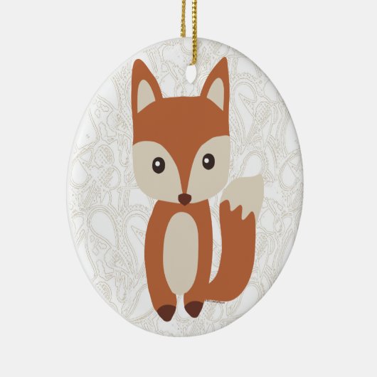 Niedlich Baby Fox Keramikornament (Rechts)
