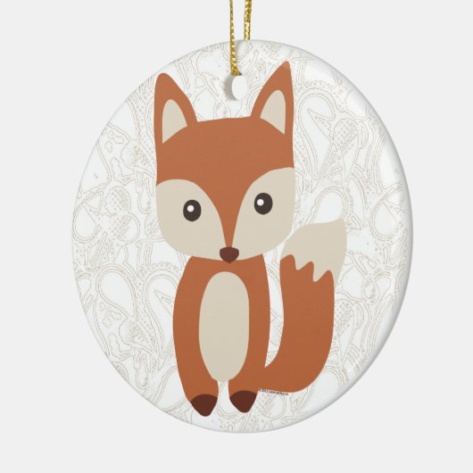 Niedlich Baby Fox Keramikornament (Links)