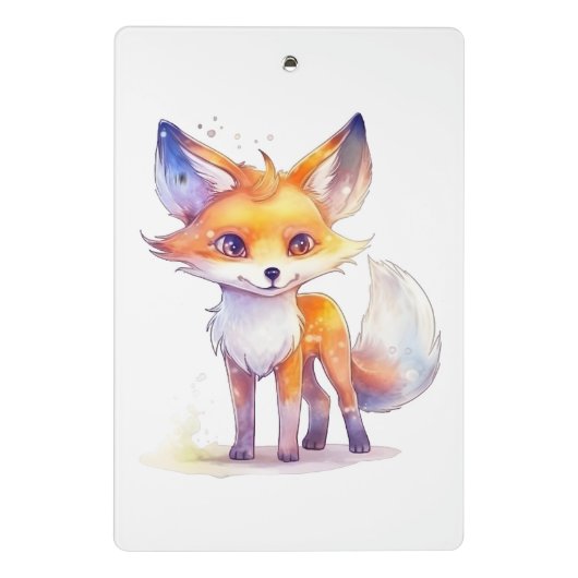 Niedlich Baby Fox Mini-Zwischenablage Mini Klemmbrett (Rückseite)