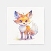 Niedlich Baby Fox Paper Napkin Serviette (Vorderseite)
