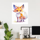 Niedlich Baby Fox Poster (Heimbüro)