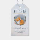 Niedlich Baby Fox Snowly Winter Baby Dusche Danke Geschenkanhänger (Vorderseite)