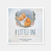 Niedlich Baby Fox Snowly Winter Baby Dusche Serviette (Vorderseite)