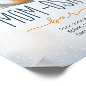 Niedlich Baby Fox Snowly Winter Mama-osa Bar Poster (Ecke)