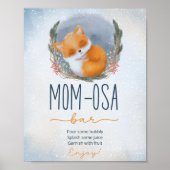 Niedlich Baby Fox Snowly Winter Mama-osa Bar Poster (Vorne)