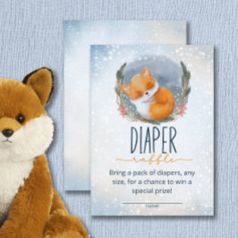 Niedlich Baby Fox Snowly Winter Windel Gewinnspiel Begleitkarte