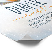 Niedlich Baby Fox Snowly Winter Windelpreisverlosu Poster (Ecke)