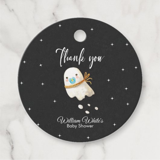 Niedlich Baby Ghost Halloween Herbstdusche Geschenkanhänger (Vorderseite)