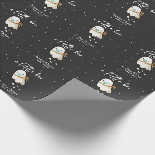 Niedlich Baby Ghost Halloween Herbstdusche Geschenkpapier (Ecke)