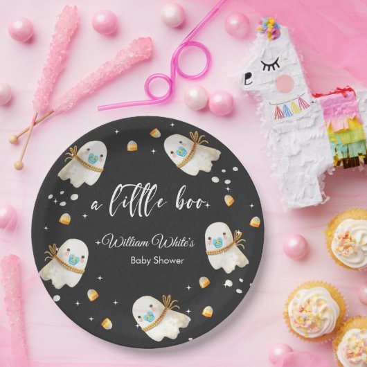 Niedlich Baby Ghost Halloween Herbstdusche Pappteller (Party)