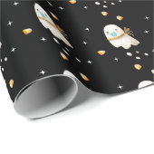 Niedlich Baby Ghost Schnuller Scarf Halloween Geschenkpapier (Rolleneckpunkt)