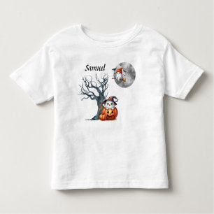 Niedlich Baby Ghosts Halloween Scene - Mit Monogra Kleinkind T-shirt