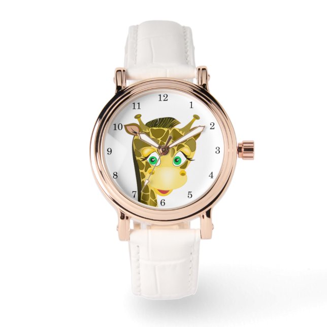Niedlich Baby Giraffe Armbanduhr (Vorderseite)