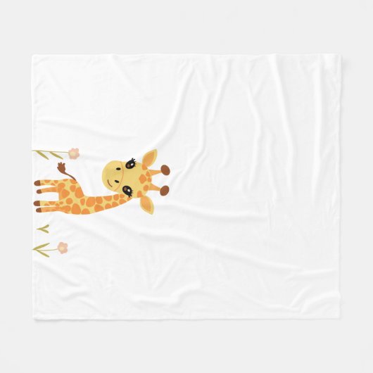 Niedlich Baby Giraffe Boho Fleecedecke (Vorderseite (Horizontal))