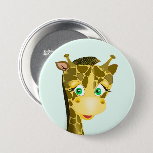 Niedlich Baby Giraffe Button (Vorne & Hinten)