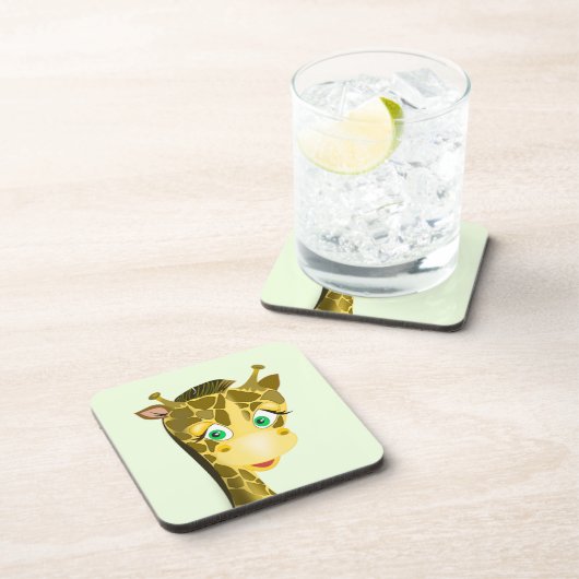 Niedlich Baby Giraffe - Getränkeuntersetzer (Rechte Seite)