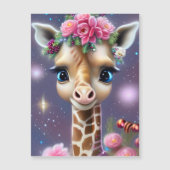 Niedlich Baby Giraffe Graphic Magnetkarte (Vorderseite)