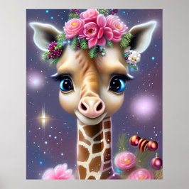 Niedlich Baby Giraffe Graphic Poster