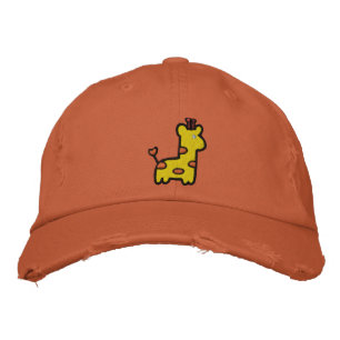 Niedlich Baby Giraffe Hat Bestickte Baseballkappe