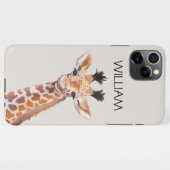 Niedlich Baby Giraffe Individuelle Name iPhone Hülle (Rückseite (Horizontal))