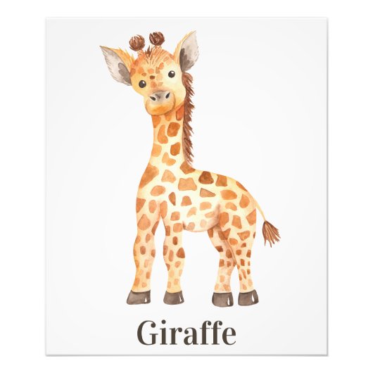 Niedlich Baby Giraffe Jungle Safari Afrikanisches Fotodruck (Vorne)