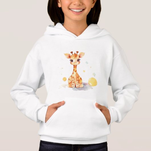 Niedlich Baby Giraffe Kid Pull-over Hoodie (Vorderseite)