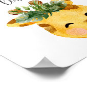 Niedlich Baby Giraffe Kinderzimmer Poster (Ecke)