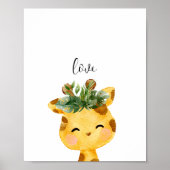 Niedlich Baby Giraffe Kinderzimmer Poster (Vorne)