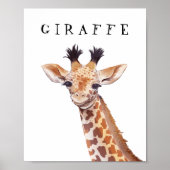 Niedlich Baby Giraffe Portrait Kids Poster (Vorne)