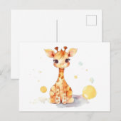 Niedlich Baby Giraffe Postkarte (Vorne/Hinten)