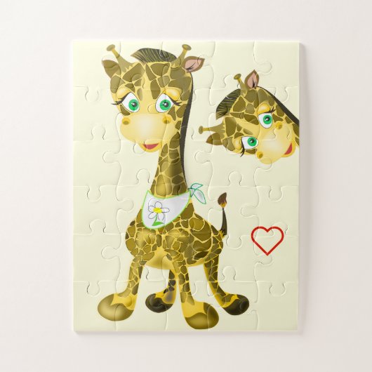 Niedlich Baby Giraffe Puzzle (Vertikal)