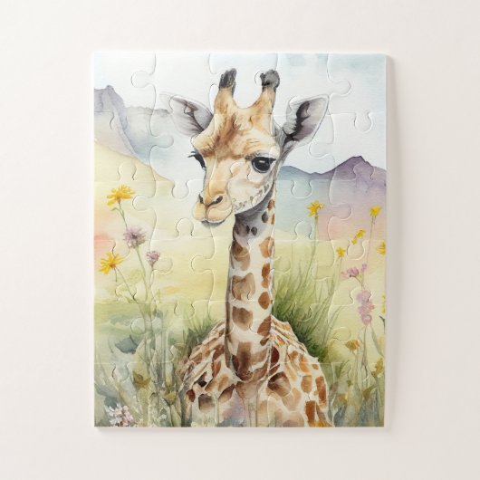 Niedlich Baby Giraffe Puzzle (Vertikal)